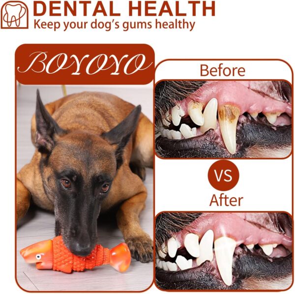 BoYoYo Indestructible Dog Toys for Aggressive Chewers Large Breeds, Durable Squeaky Toys for Super Chewers, Heavy Duty Tough Bone to Keep Them Busy, Interactive Dog Chew for Medium Breed
